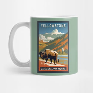 Yellowstone National Park Vintage Travel Poster Mug